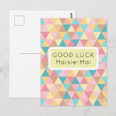 Veel succes Abstracte pastel Briefkaart (Voorkant / Achterkant)