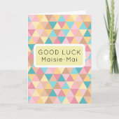 Veel succes Abstracte pastel Kaart (Voorkant)