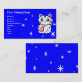 Veel succes Beckoning Cat Maneki Neko Visitekaartje (Voorkant / Achterkant)