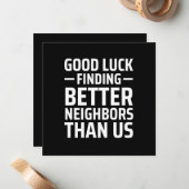 veel succes bij het vinden van betere buren dan wi notitiekaartje (Voorkant / Achterkant in situ)