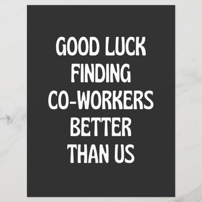 Veel succes bij het vinden van collega's beter dan (Voorkant)