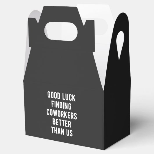 Veel succes bij het vinden van collega's beter dan bedankdoosjes (Geopend)