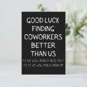 Veel succes bij het vinden van collega's beter dan bedankkaart (Staand voorkant)