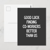 Veel succes bij het vinden van collega's beter dan briefkaart (Voorkant / Achterkant)