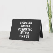 Veel succes bij het vinden van collega's beter dan feestdagen kaart (Voorkant)