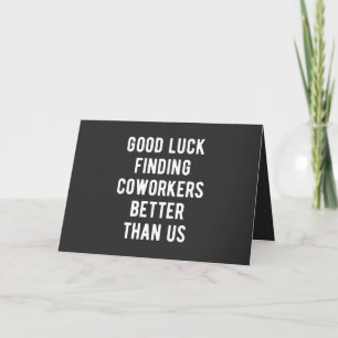 Veel succes bij het vinden van collega's beter dan feestdagen kaart