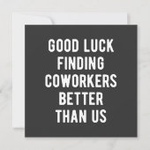 Veel succes bij het vinden van collega's beter dan kaart (Voorkant)
