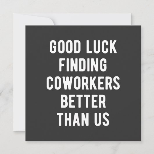Veel succes bij het vinden van collega's beter dan kaart (Voorkant)