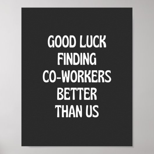 Veel succes bij het vinden van collega's beter dan poster (Voorkant)