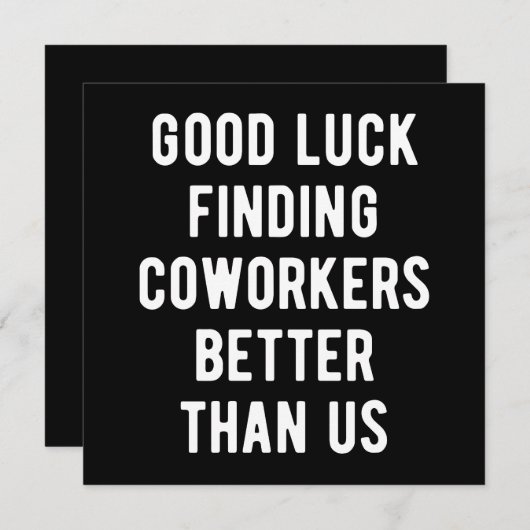 Veel succes bij het vinden van collega's beter dan save the date (Voorkant / Achterkant)