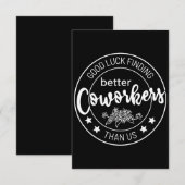 veel succes bij het zoeken naar betere medewerkers notitiekaartje (Voorkant / Achterkant)