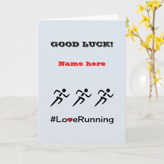 Veel succes gepersonaliseerde atleet kaart (Gele Bloem)