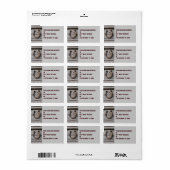 Veel succes Hoefijzer naam cadeau Label Bookplate (Full Sheet)