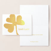 Veel succes! | Ierse Shamrock Goud Folie Kaarten (Display)