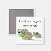 Veel succes in je nieuwe huis! magneet (Voorkant / Achterkant)