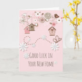 Veel succes in uw nieuwe huis kaart (Gele Bloem)