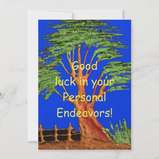 Veel succes in uw persoonlijke inspanningen! Blijf Bedankkaart (Voorkant)