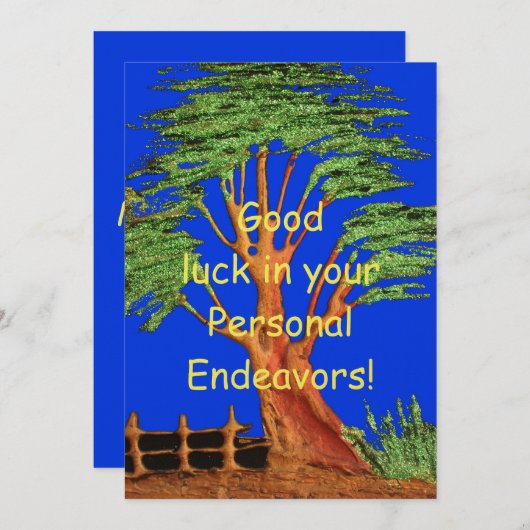 Veel succes in uw persoonlijke inspanningen! Blijf Bedankkaart (Voorkant / Achterkant)