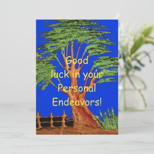 Veel succes in uw persoonlijke inspanningen! Blijf Bedankkaart (Staand voorkant)