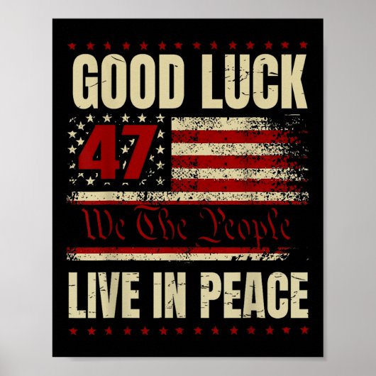 Veel succes in vrede, grappig citaat van Donald Tr Poster (Voorkant)