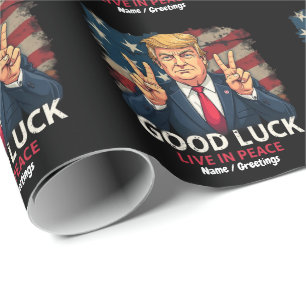 Veel succes, leef in vrede, leuk patriottisch cita cadeaupapier