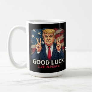 Veel succes, leef in vrede, leuk patriottisch cita koffiemok