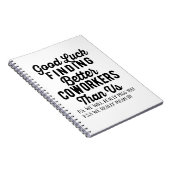 Veel succes met betere medewerkers dan wij notitieboek (Rechterzijde)