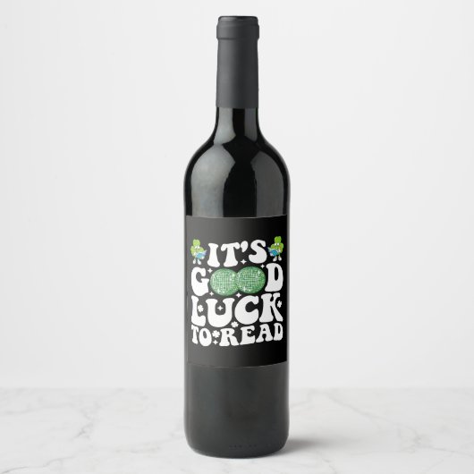 Veel succes met het lezen van St Patricks Day Disc Wijn Etiket (Voorkant)