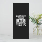 veel succes met het vinden van betere buren dan on feestdagenkaart (Staand voorkant)