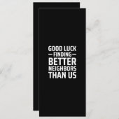 veel succes met het vinden van betere buren dan on feestdagenkaart (Voorkant / Achterkant)