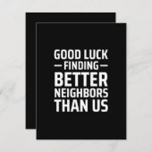 veel succes met het vinden van betere buren dan wi aankondiging (Voorkant / Achterkant)