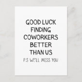 Veel succes met het vinden van collega's beter dan briefkaart (Voorkant)