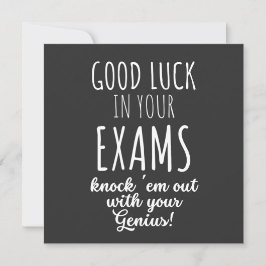 veel succes met je examens kaart (Voorkant)
