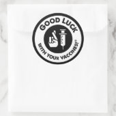 Veel succes met uw vaccins! ronde sticker (Tas)