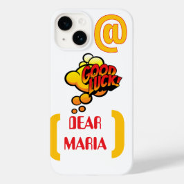 Veel Succes M'n Lieve – Aanpasbare Naam Sticker  Case-Mate iPhone 14 Hoesje