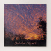 Veel succes naam mooie zonsopgang wolken legpuzzel (Verticaal)