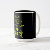 Veel succes nieuwe baan tweekleurige koffiemok (Voorkant rechts)