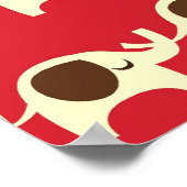 Veel succes: olifanten koesteren rode knap natuur  poster (Hoek)