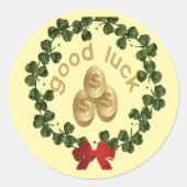 Veel succes  ronde sticker (Voorkant)