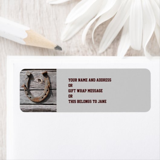 Veel succes rustieke Hoefijzer design labels (Insitu)