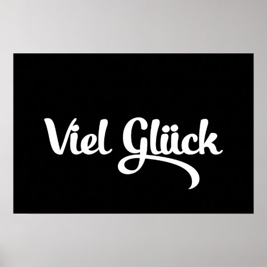 Veel succes | Veel Succes Duitse Taal Poster (Voorkant)