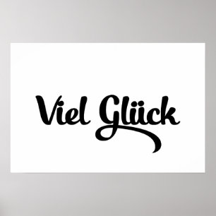 Veel succes Veel Succes Duitse Taal Poster
