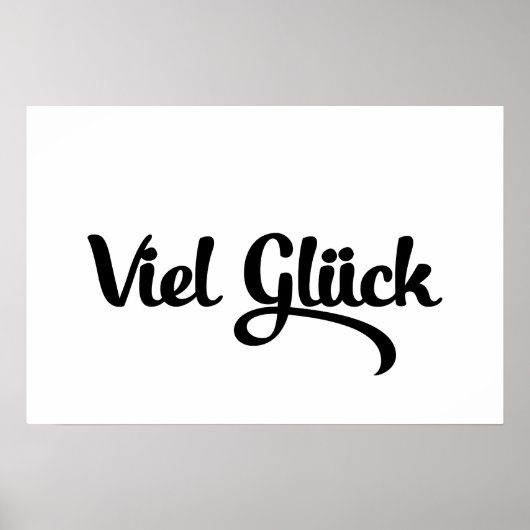 Veel succes | Veel Succes Duitse Taal Poster (Voorkant)