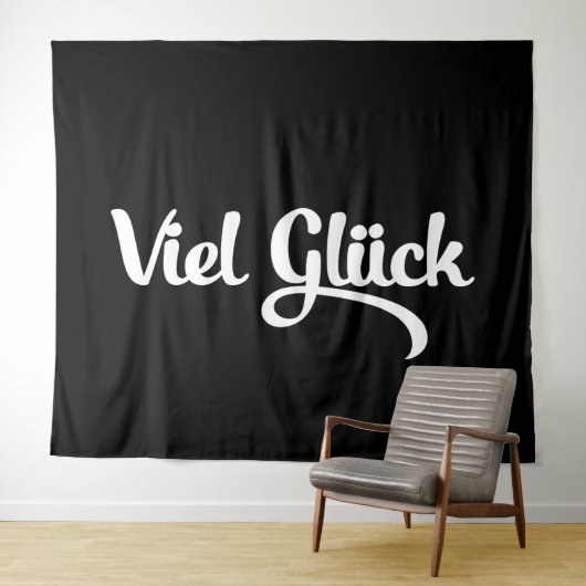 Veel succes | Veel Succes Duitse Taal Wandkleed (In Situ (horizontaal))
