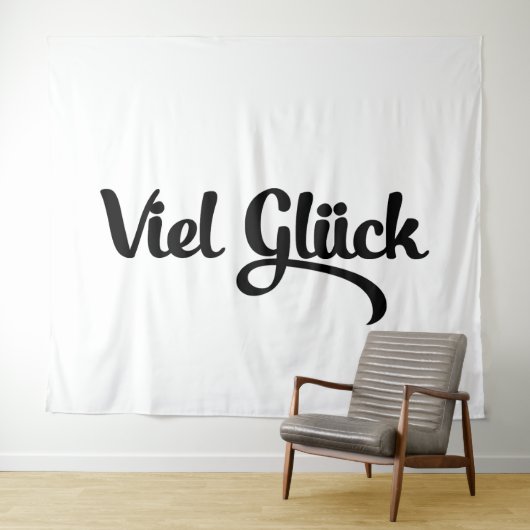 Veel succes | Veel Succes Duitse Taal Wandkleed (In Situ (horizontaal))