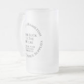Veel succes voor de toekomst Afscheids cadeau Matglas Bierpul (Voorkant links)