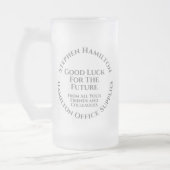 Veel succes voor de toekomst Afscheids cadeau Matglas Bierpul (Links)