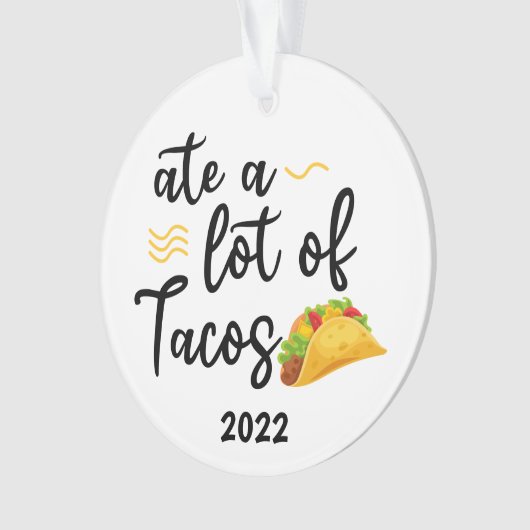 Veel Tacos, Taco 2022 Kerstmis Ornament (voorkant)