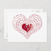 Veel talen van het Briefkaart van de Liefde (Voorkant / Achterkant)