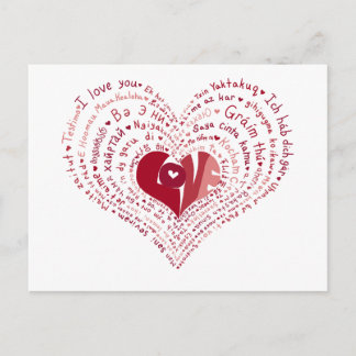 Veel talen van het Briefkaart van de Liefde